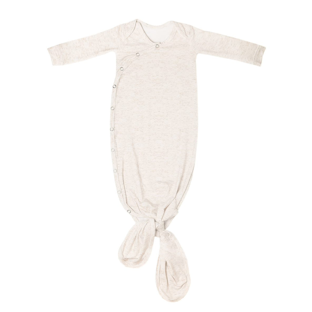 Newborn Knotted Gown - Oat