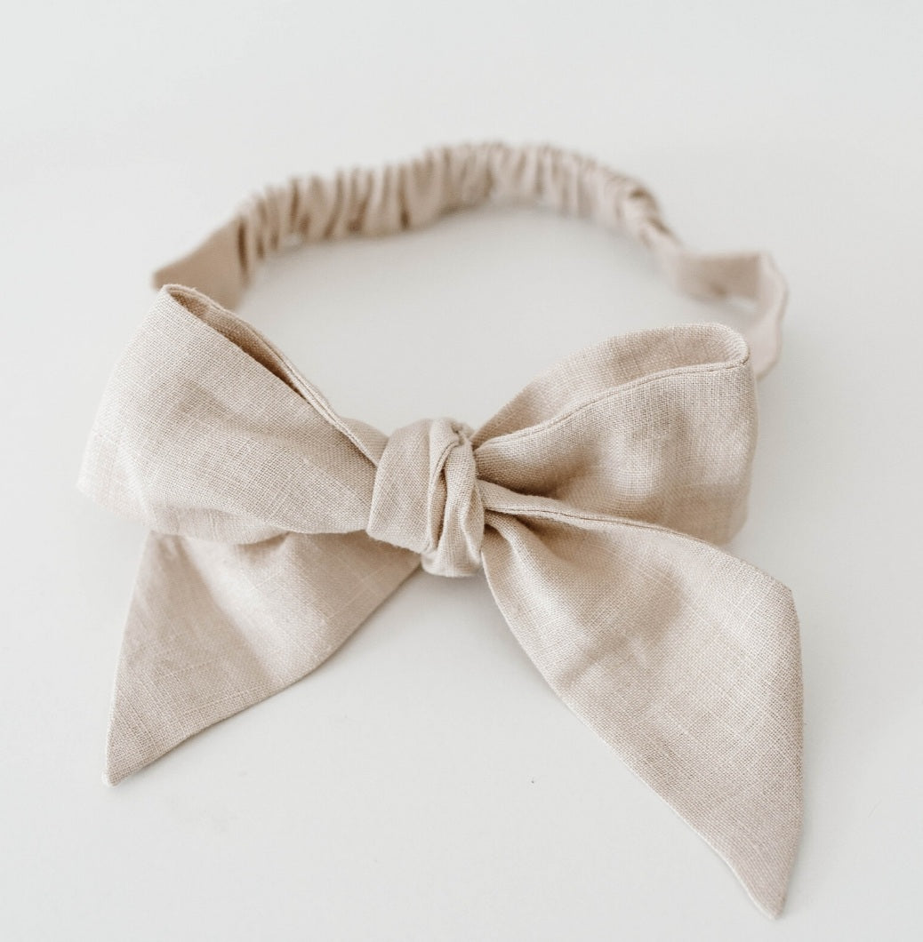 Linen bow - Natural