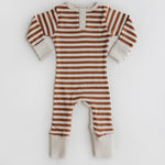 Newborn Growsuit - Biscuit Striped